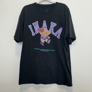 Inaka Power Black Long Sleeve Tee with Purple and Blue Accents